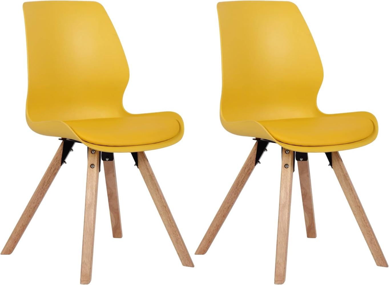 2er Set Stuhl Luna Kunststoff (Farbe: gelb) Bild 1