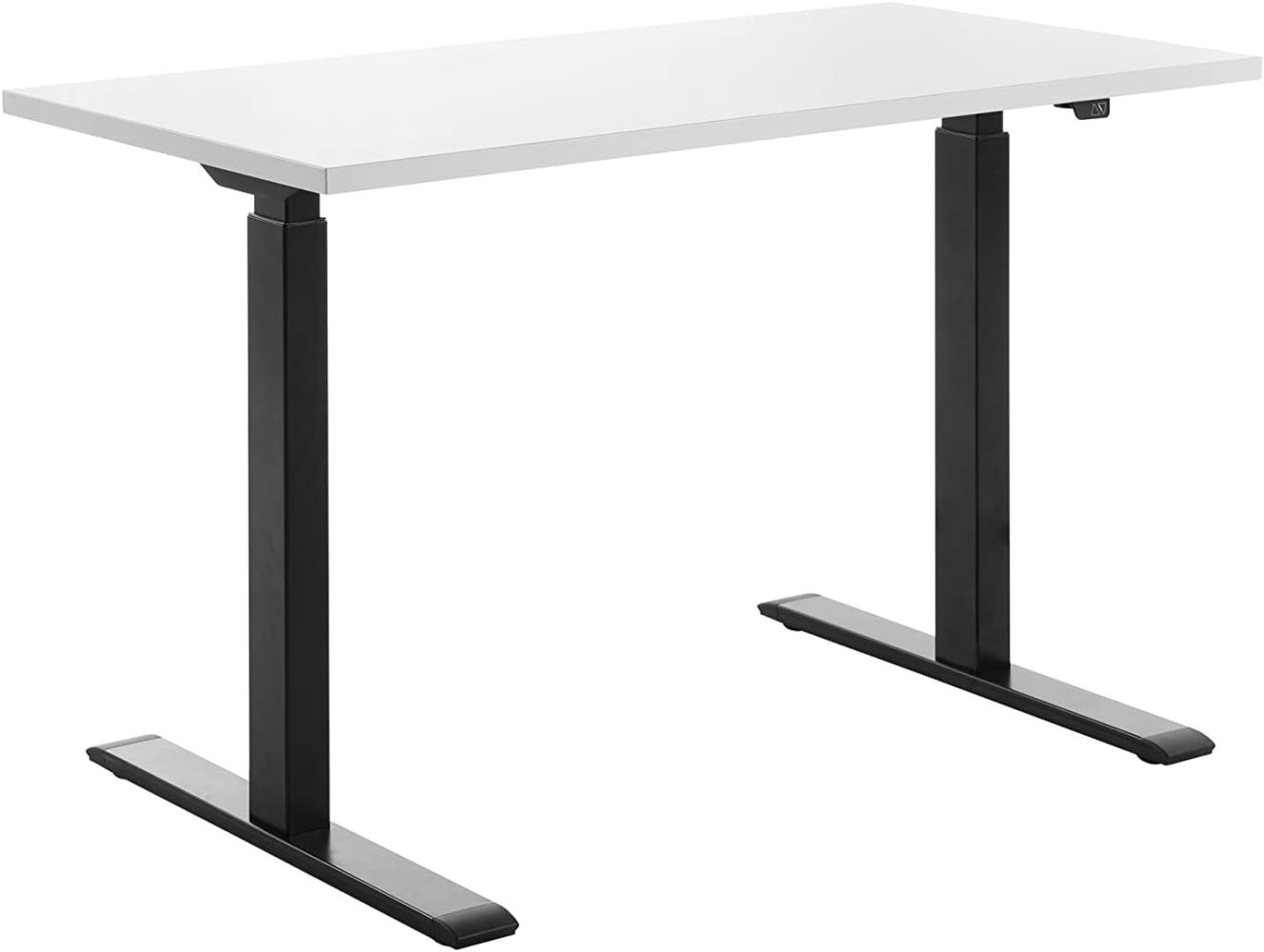 TOPSTAR E-Table Höhenverstellbarer Schreibtisch, Holz, schwarz/Weiss, 120x60 Bild 1