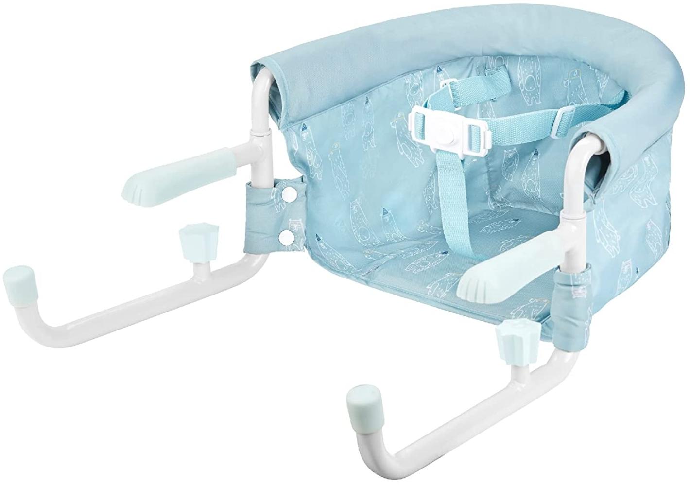 Badabulle Tischsitz - klappbarer Hochstuhl/ Babysitz für unterwegs, 3-Punkt-Gurt, bis zu 15kg Bild 1