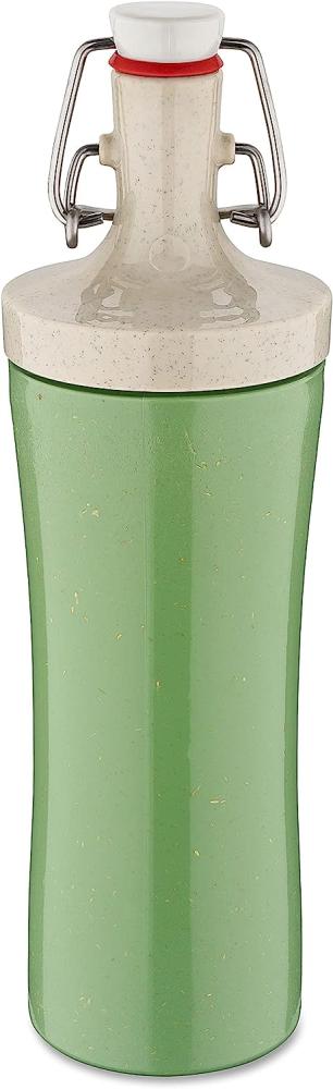 Koziol Trinkflasche Plopp To Go, Wasserflasche, Kunststoff-Holz-Mix, Nature Leaf Green, 425 ml, 7796703 Bild 1