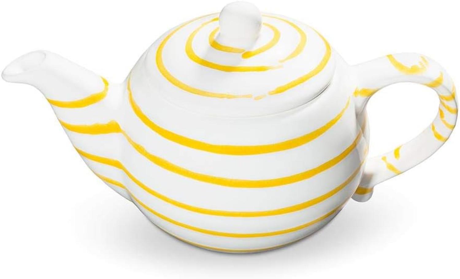 Gmundner Keramik Teekanne Glatt (0,5L) Gelbgeflammt Bild 1