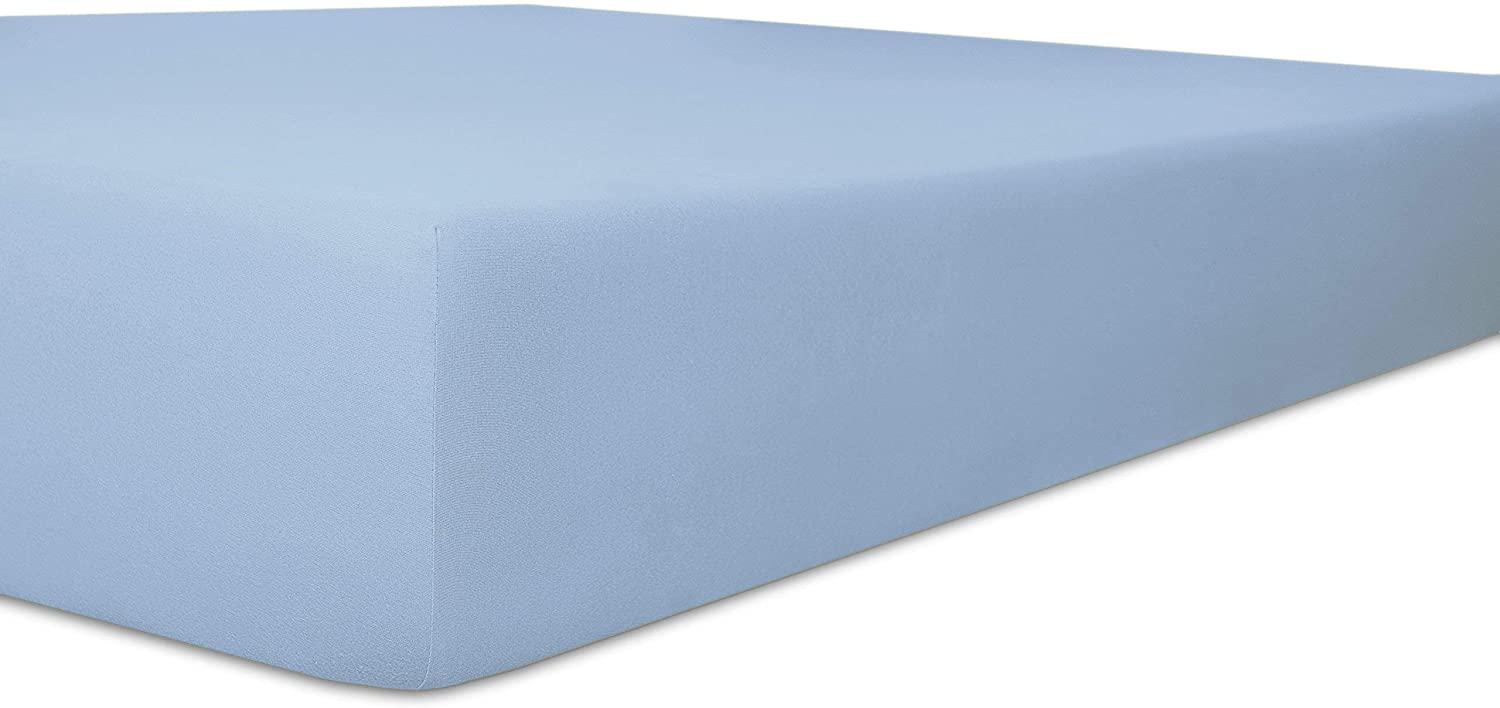 Kneer Exclusiv-Stretch Jersey Spannbetttuch, Farbe:38 Eisblau;Größe:180x200-200x220 cm Bild 1