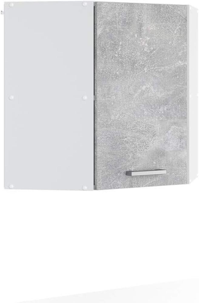 Vicco Küchenschrank R-Line Hängeschrank Unterschrank Küchenzeile Küchenunterschrank Arbeitsplatte, Möbel verfügbar in anthrazit und weiß (Beton ohne Arbeitsplatte, Eckhängeschrank 57 cm) Bild 1