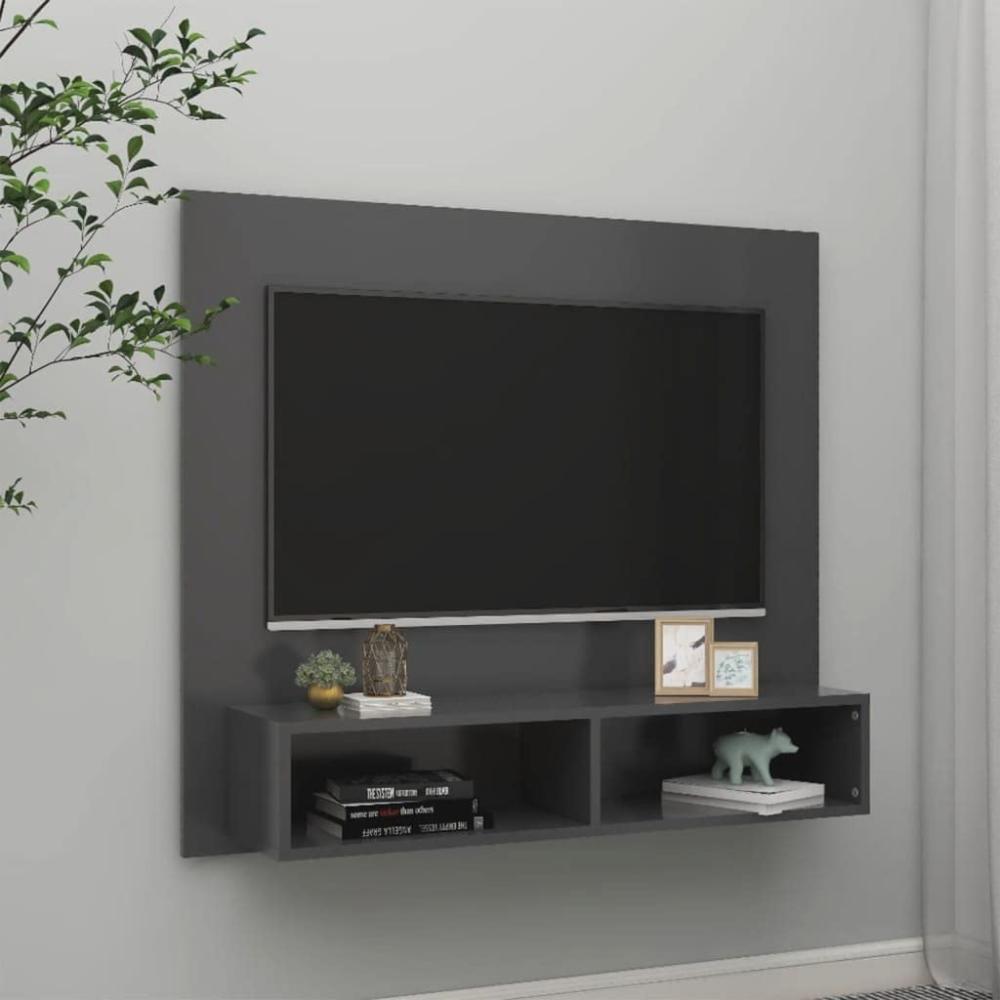 TV-Wandschrank Grau 102x23,5x90 cm Holzwerkstoff Bild 1
