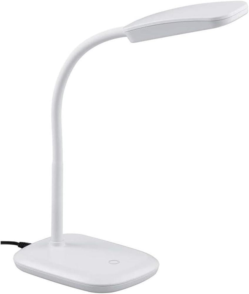 LED Schreibtischleuchte BOA in Weiß mit Flex Gelenk & 4-fach Dimmer, 36cm Bild 1