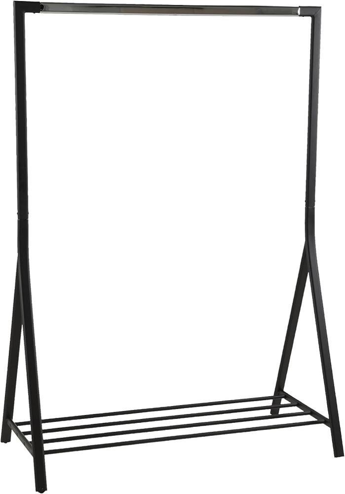 AC Design Furniture Keld Kleiderständer schwarz, Garderobenständer mit Ablage, Schlafzimmer, Flurgarderobe aus Metall, 1 Stk. Bild 1