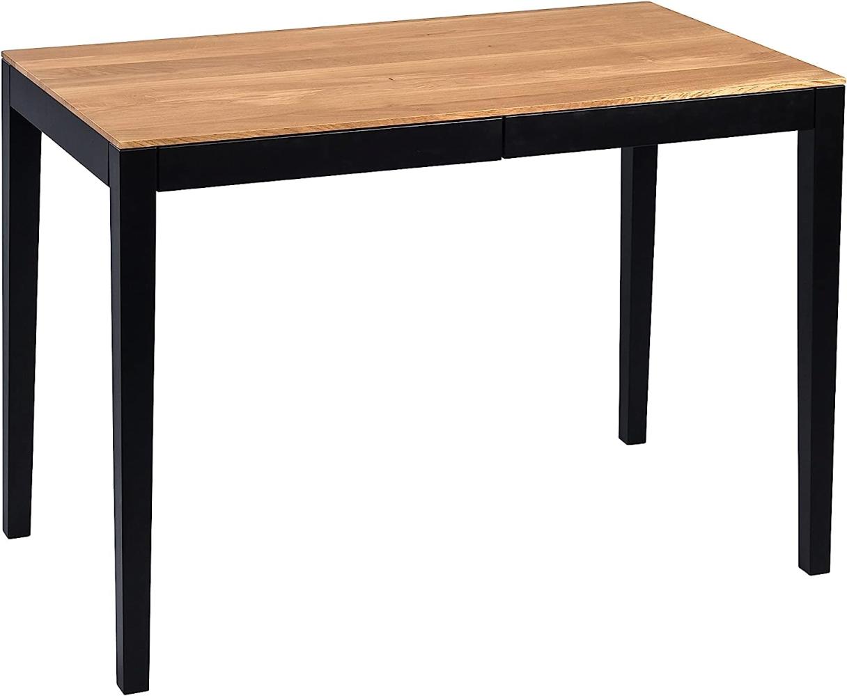 M2 Kollektion Nilsson Schreibtisch, Holz, braun, schwarz, B/H/T = 110x75x60cm Bild 1