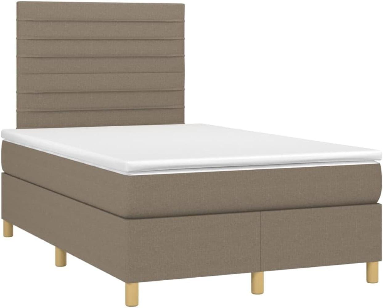 Boxspringbett mit Matratze Taupe 120x190 cm Stoff (Farbe: Taupe) Bild 1