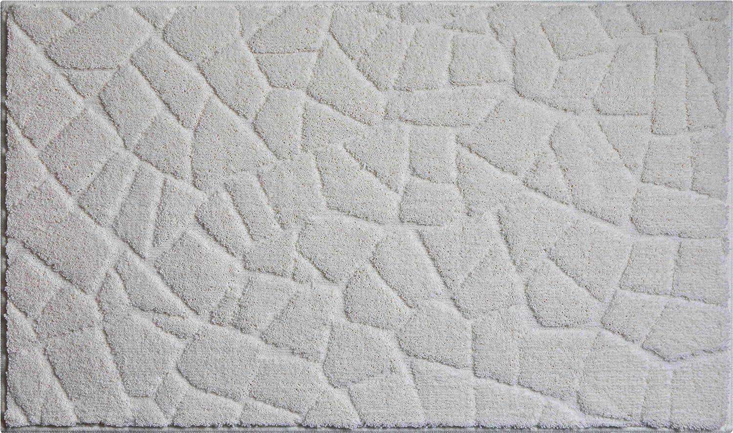 Linea Due TERAZZO Badteppich, 100% Polyester Magicsoft, Natur, 70x120 cm Bild 1