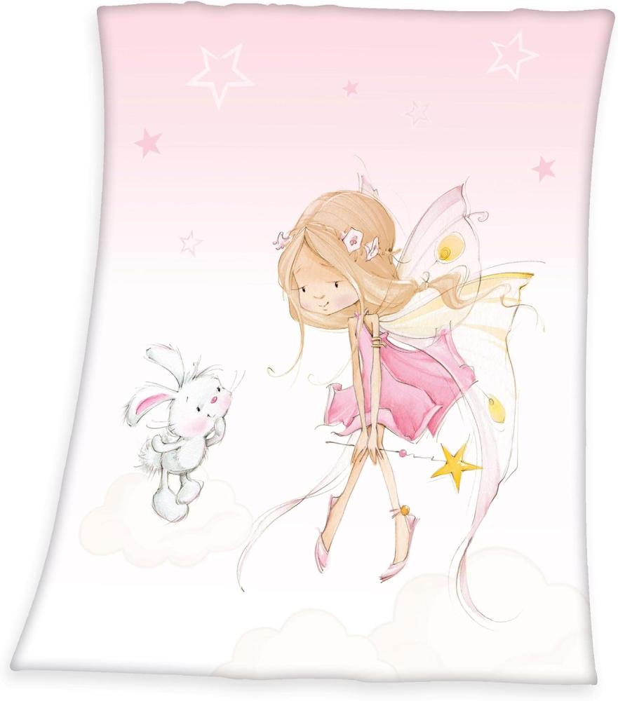 Herding Little Fairy Fleecedecke, 130x160 cm, 100% Polyester, Fleece, Pink Bild 1