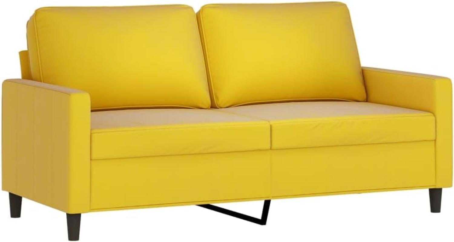 vidaXL 2-Sitzer-Sofa Gelb 140 cm Samt Bild 1