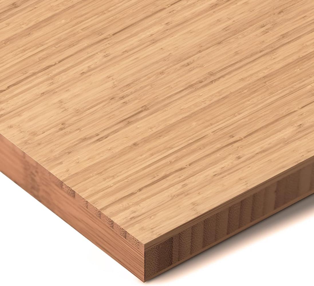 Flexispot stabile Tischplatte 120x60 cm 1,9 cm stark - DIY Schreibtischplatte Bürotischplatte Bambus Spanholzplatte (Bambus, 120 x 60 cm) Bild 1
