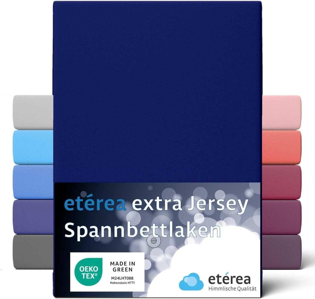 etérea Extra Jersey Spannbettlaken Marine 140x200 - 160x220 cm Bild 1