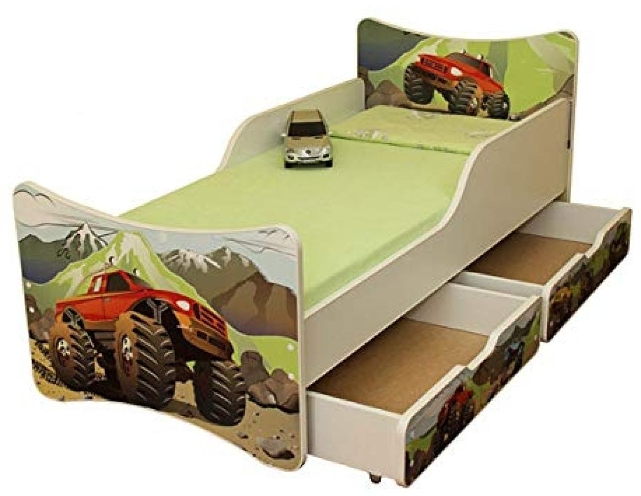 Best for Kids 'Auto' Kinderbett inkl. Schaummatratze und Schubladen 90 x 200 cm Bild 1
