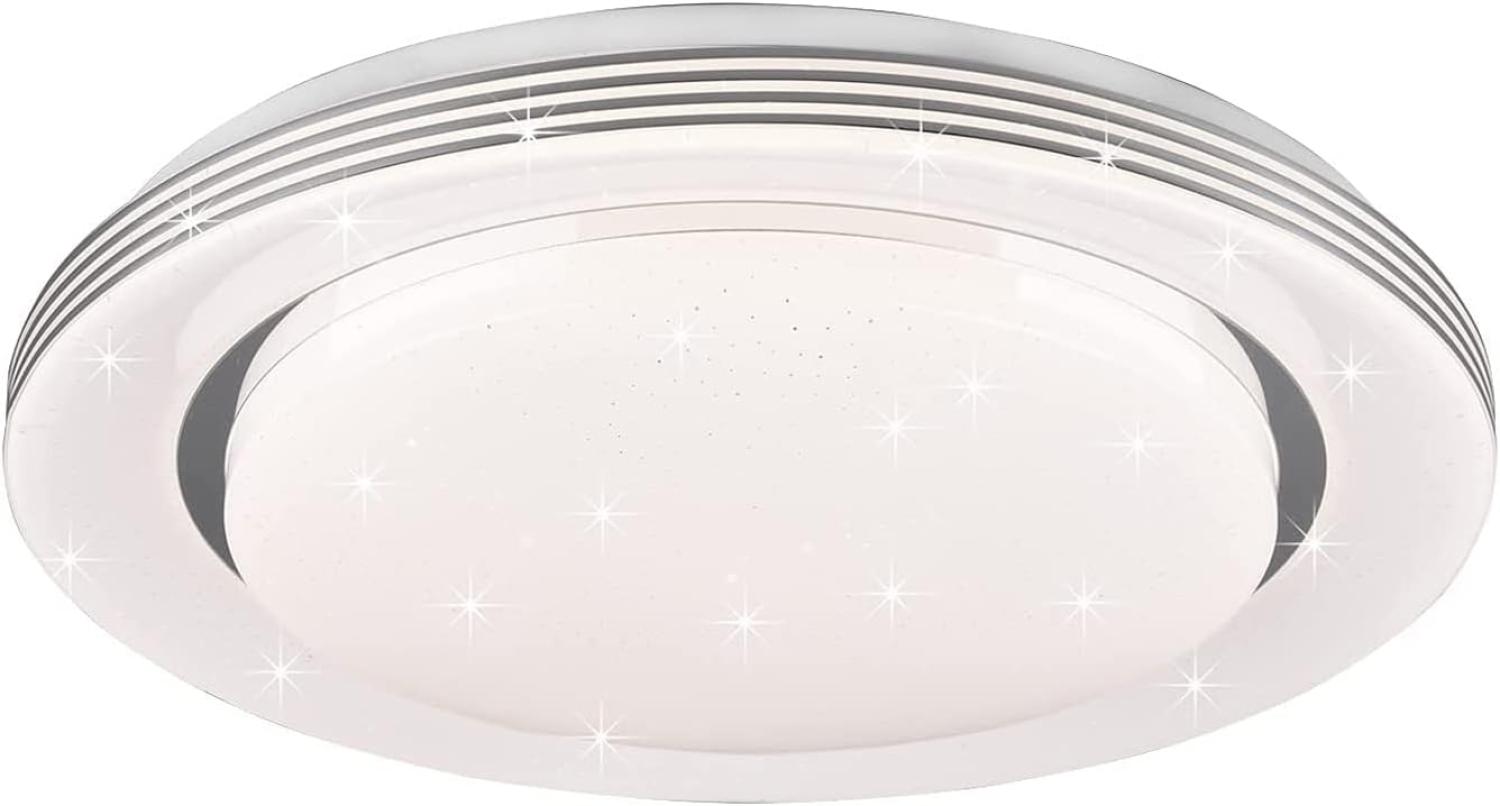 Reality Leuchten LED Deckenleuchte Atria weiß, Ø 37 cm Bild 1