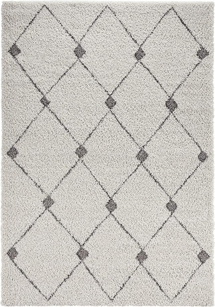 Hochflor Teppich Create Grau Dunkelgrau - 80x150x3,5cm Bild 1