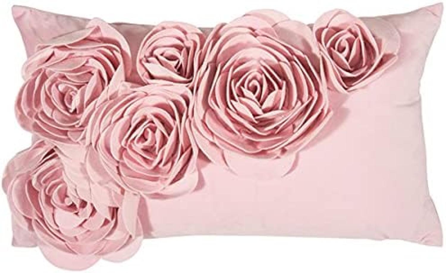 PAD Kissenhülle Samt Floral Rose (30x50cm) 13599 Bild 1