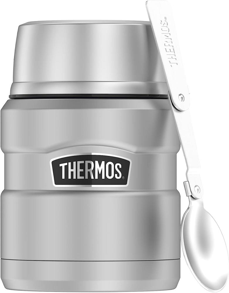 Thermos Essensbehälter 'King' mit Löffel, 0, 47 L, edelstahl Bild 1