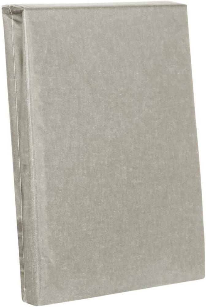 Traumschlaf Melange Biber Spannbetttuch | 180x200 cm | grau Bild 1