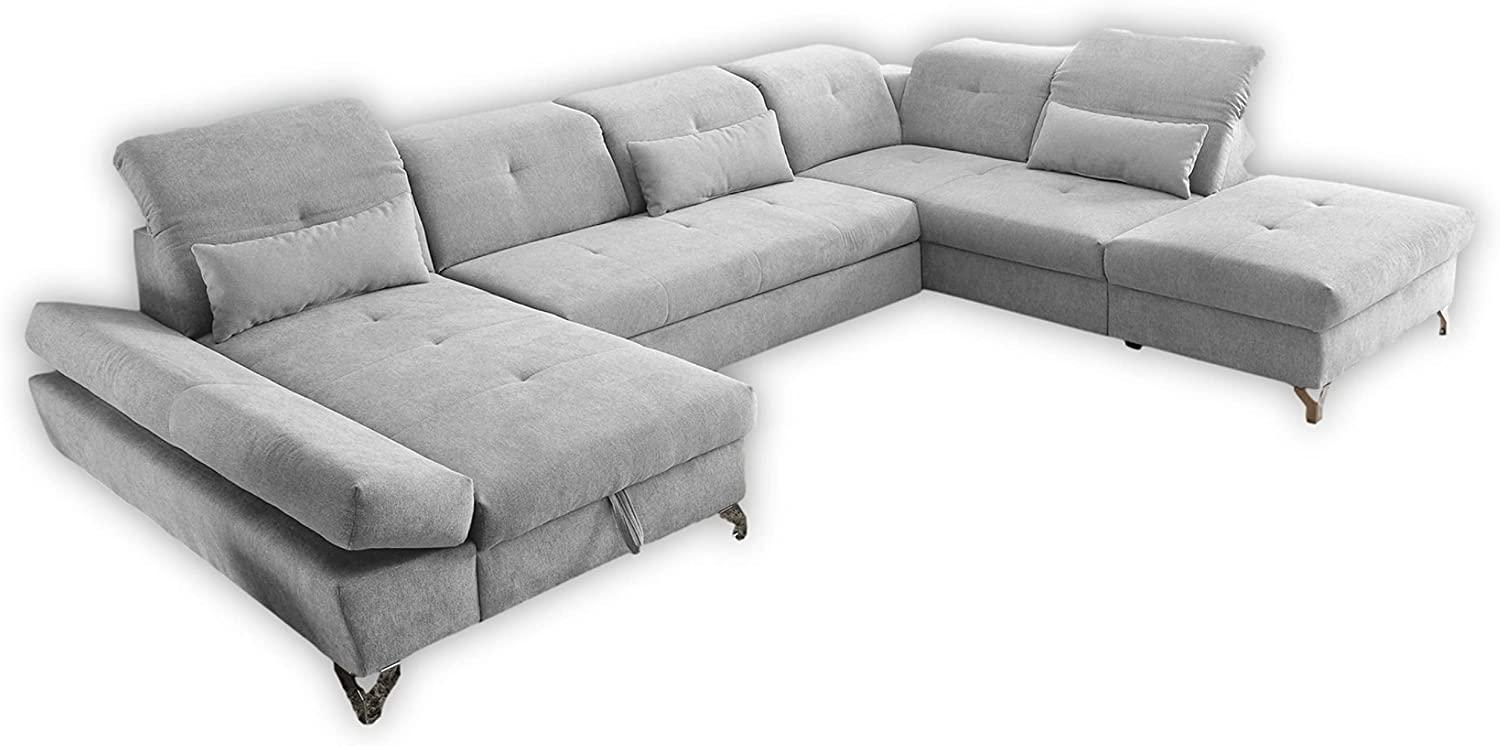 Couch MELFI R Sofa Schlafcouch Wohnlandschaft Bettsofa Schlaffunktion U-Form rechts Bild 1