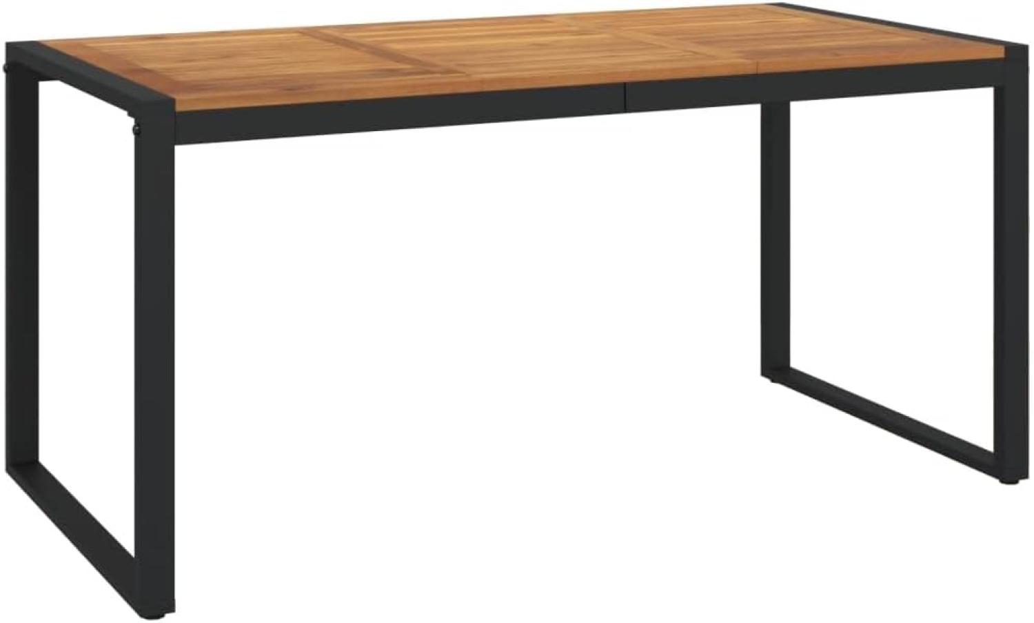 vidaXL Gartentisch mit Beinen in U-Form 160x80x75 cm Massivholz Akazie Bild 1