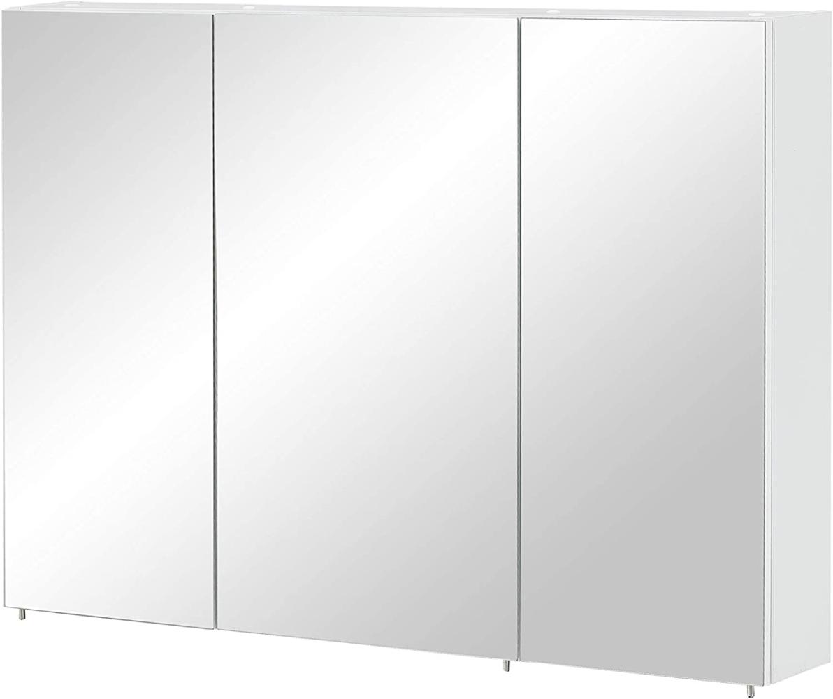 Schildmeyer Basic Spiegelschrank, Melaminharzbeschichtete Spanplatte, Weiß, 100 cm Bild 1
