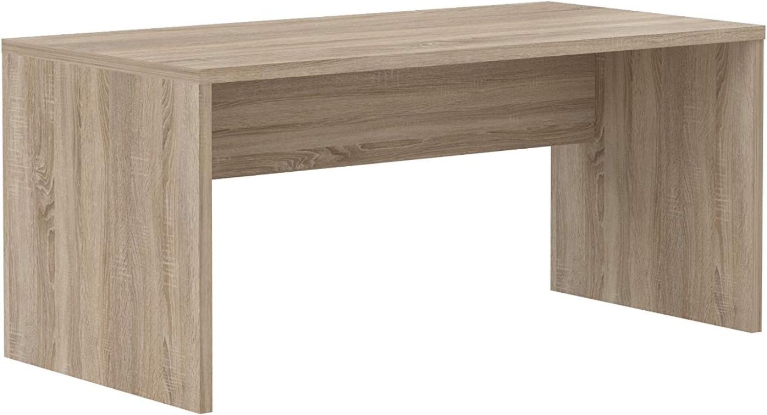 FORTE Calpe Schreibtisch, Holzwerkstoff, Beige, 160 x 72,2 x 80 cm Bild 1