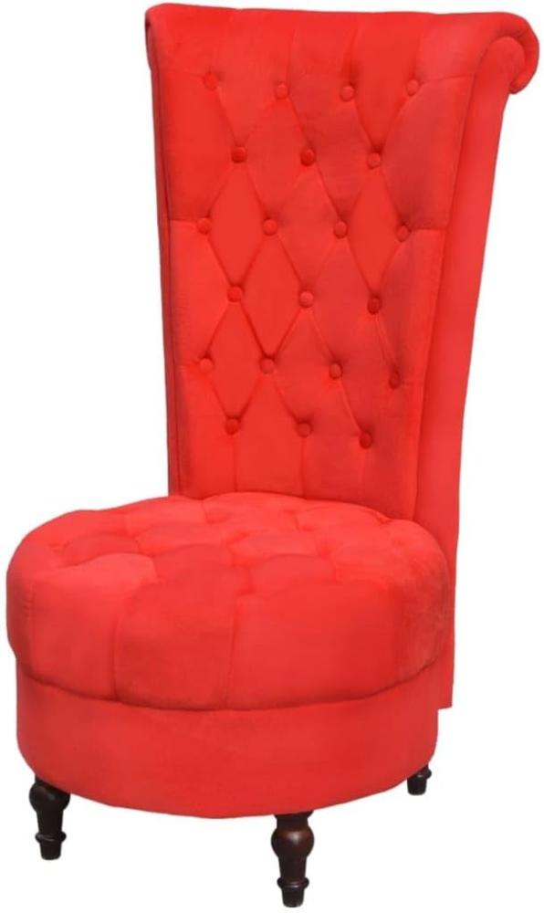 vidaXL Sessel mit hoher Lehne Rot Stoff Bild 1