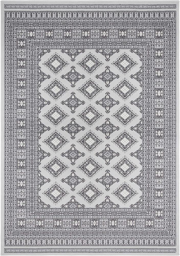 Orientalischer Kurzflor Teppich Sao Buchara Steingrau - 160x230x0,9cm Bild 1
