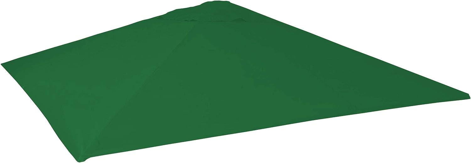 Ersatz-Bezug für Gastronomie Sonnenschirm HWC-D20, Sonnenschirmbezug Ersatzbezug, 5x5m (Ø7,2m) Polyester ~ dunkelgrün Bild 1