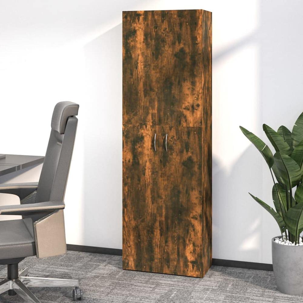 Büroschrank Räuchereiche 60x32x190 cm Holzwerkstoff Bild 1