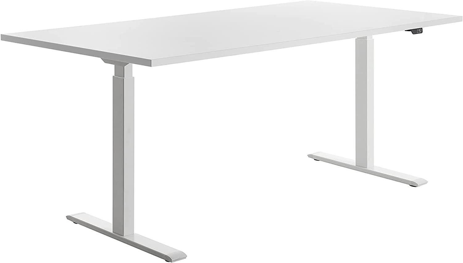 Topstar E-Table Höhenverstellbarer Schreibtisch, Holz, Weiss/Weiss, 180x80 Bild 1