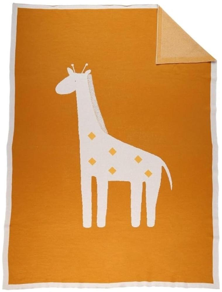 NOUKIE'S - Jacquard Decke Giraffe Tiga Ocker 100x140 cm Bild 1