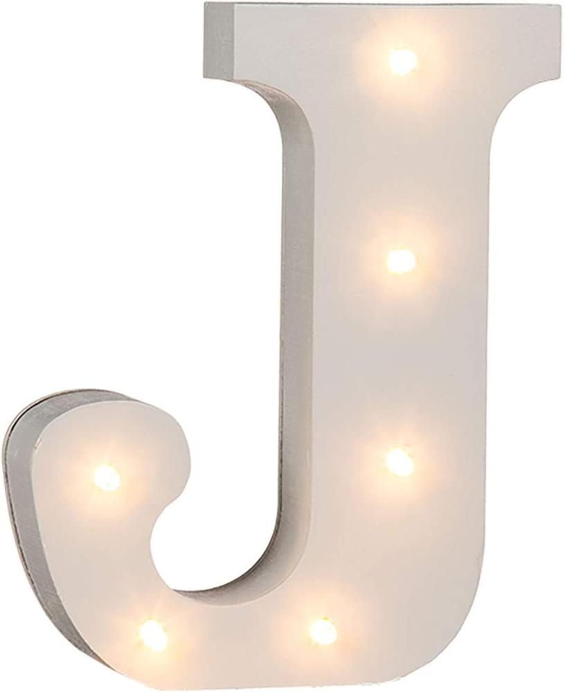Beleuchteter Holz-Buchstabe J, mit 6 LED Bild 1