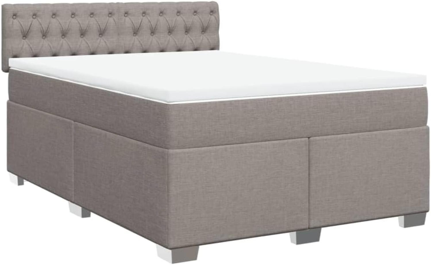 Boxspringbett mit Matratze Taupe 160x200 cm Stoff 3288250 Bild 1