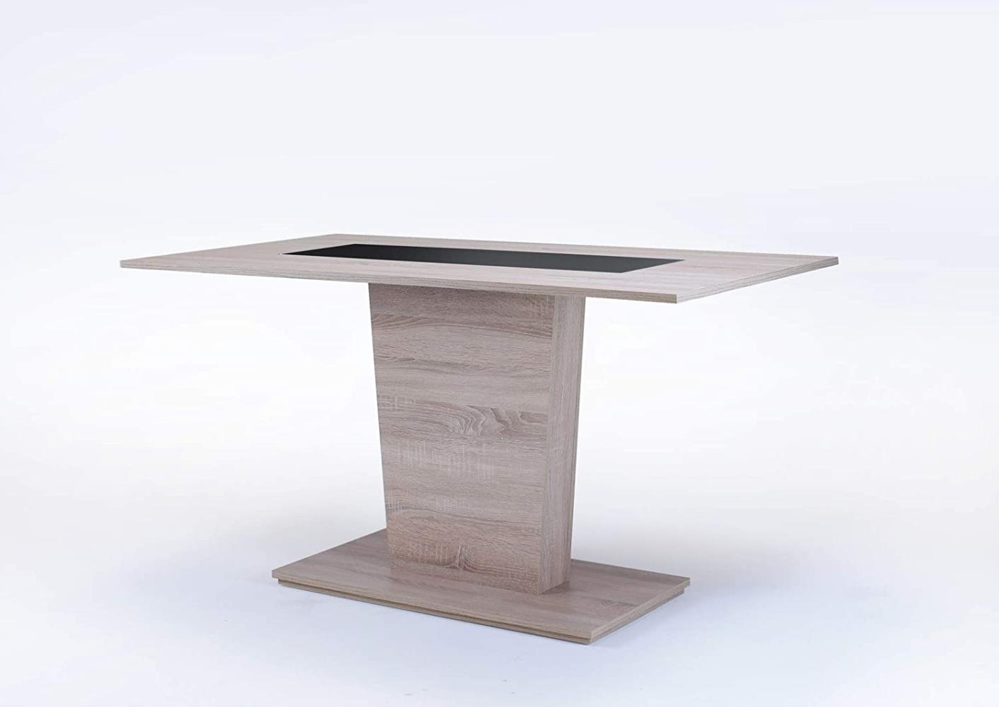 Homexperts 'VENGA' Säulentisch, Holzwerkstoff Spanplatte Sonoma Eiche, B 110 x H 75 x T 70 cm Bild 1