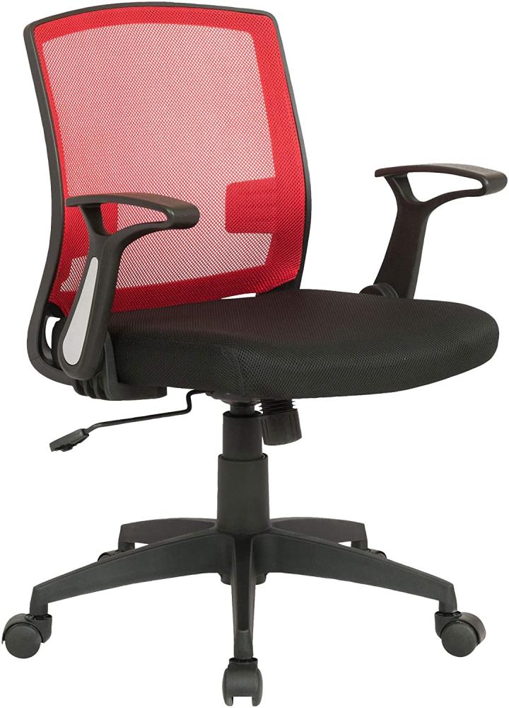 Bürostuhl Renton schwarz/rot Bild 1