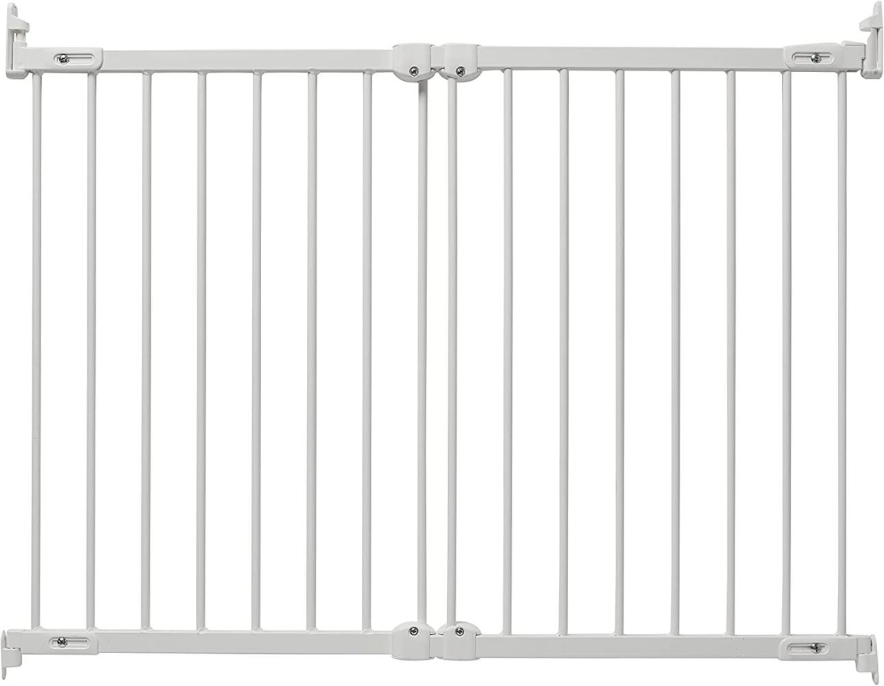 BabyDan Türschutzgitter, ausziehbar, aus Metall, weiß/silberfarben Bild 1