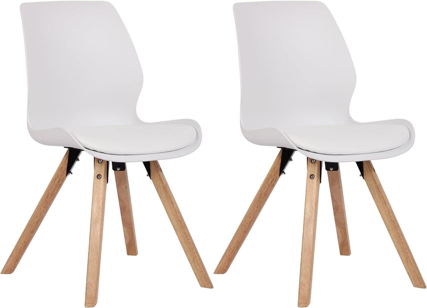 2er Set Stuhl Luna Kunststoff (Farbe: weiß) Bild 1