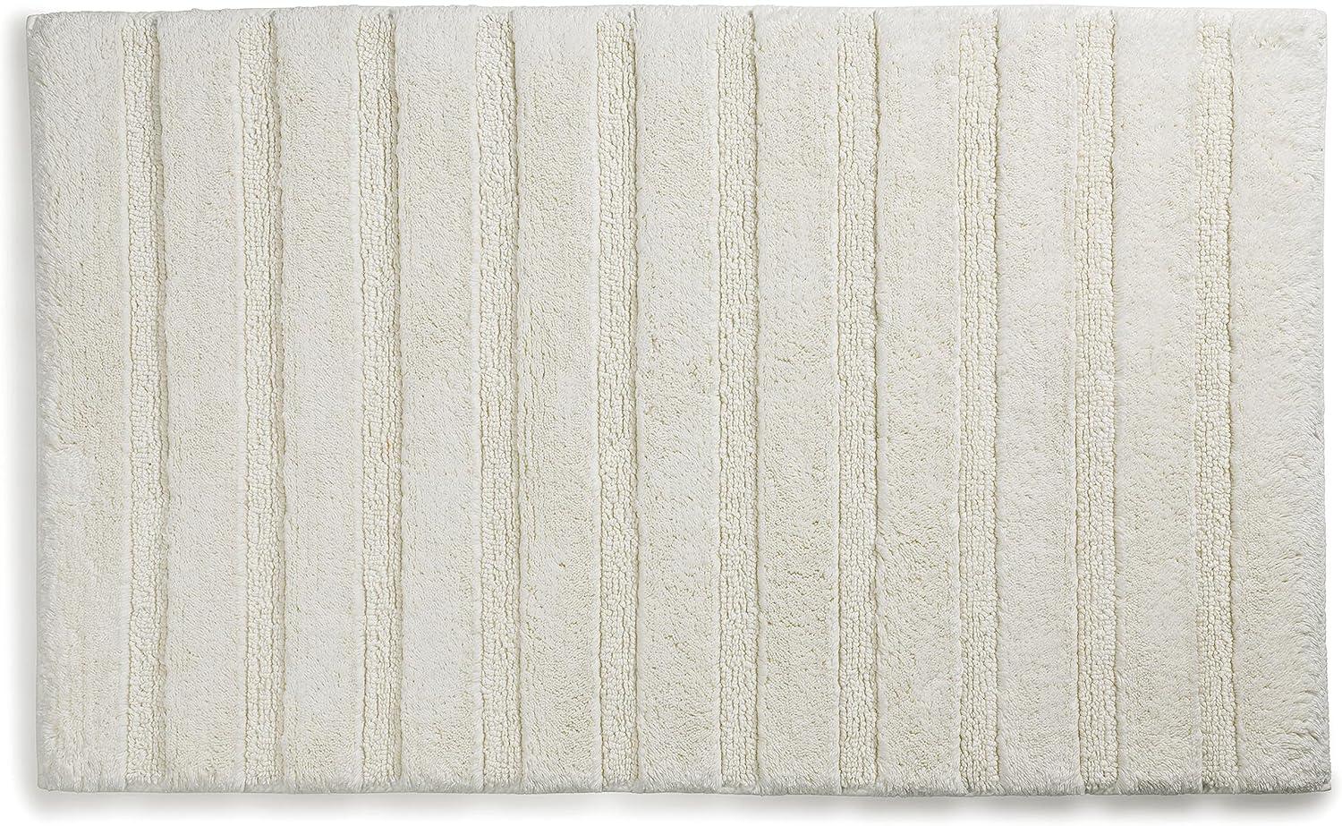 Kela Badematte Megan, 80 cm x 50 cm, 100% Baumwolle, Offwhite, rutschhemmend, waschbar bis 30° C, geeignet für Fußbodenheizung, 23581 Bild 1