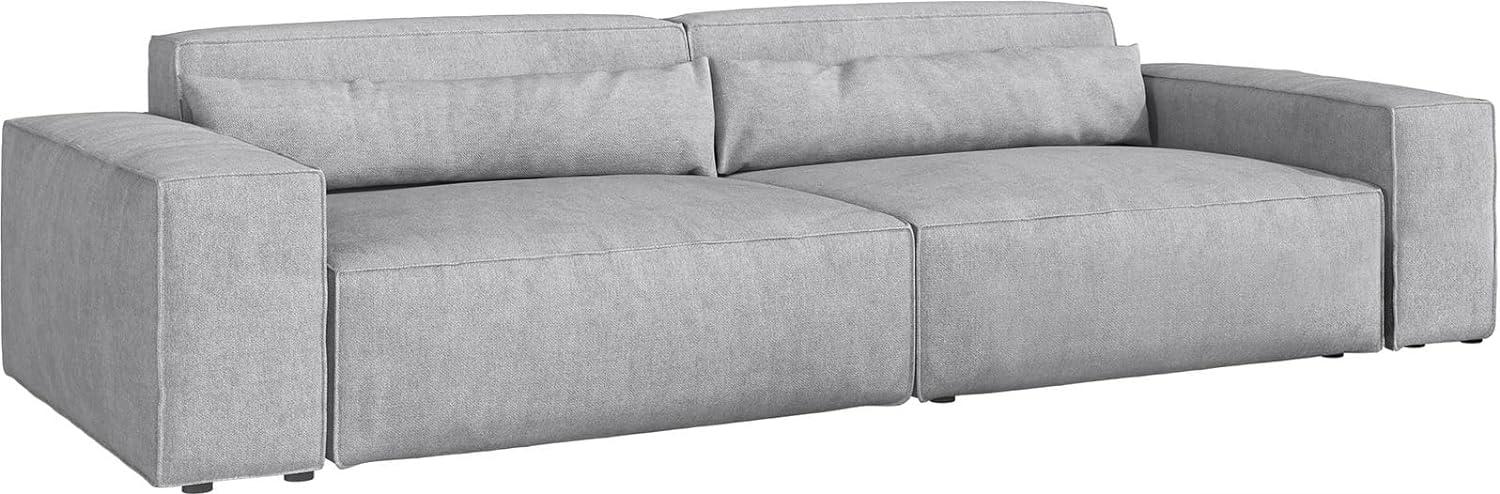 Big-Sofa Sirpio XL 270x130 cm Mikrofaser Grau Bild 1