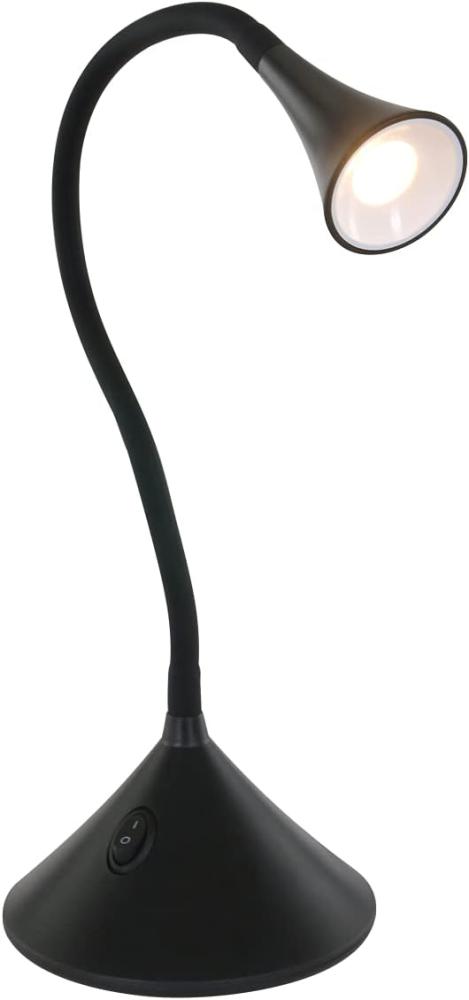 Flexible 2in1 LED Tischlampe & Wandlampe VIPER in Schwarz, Schalter am Fuß Bild 1