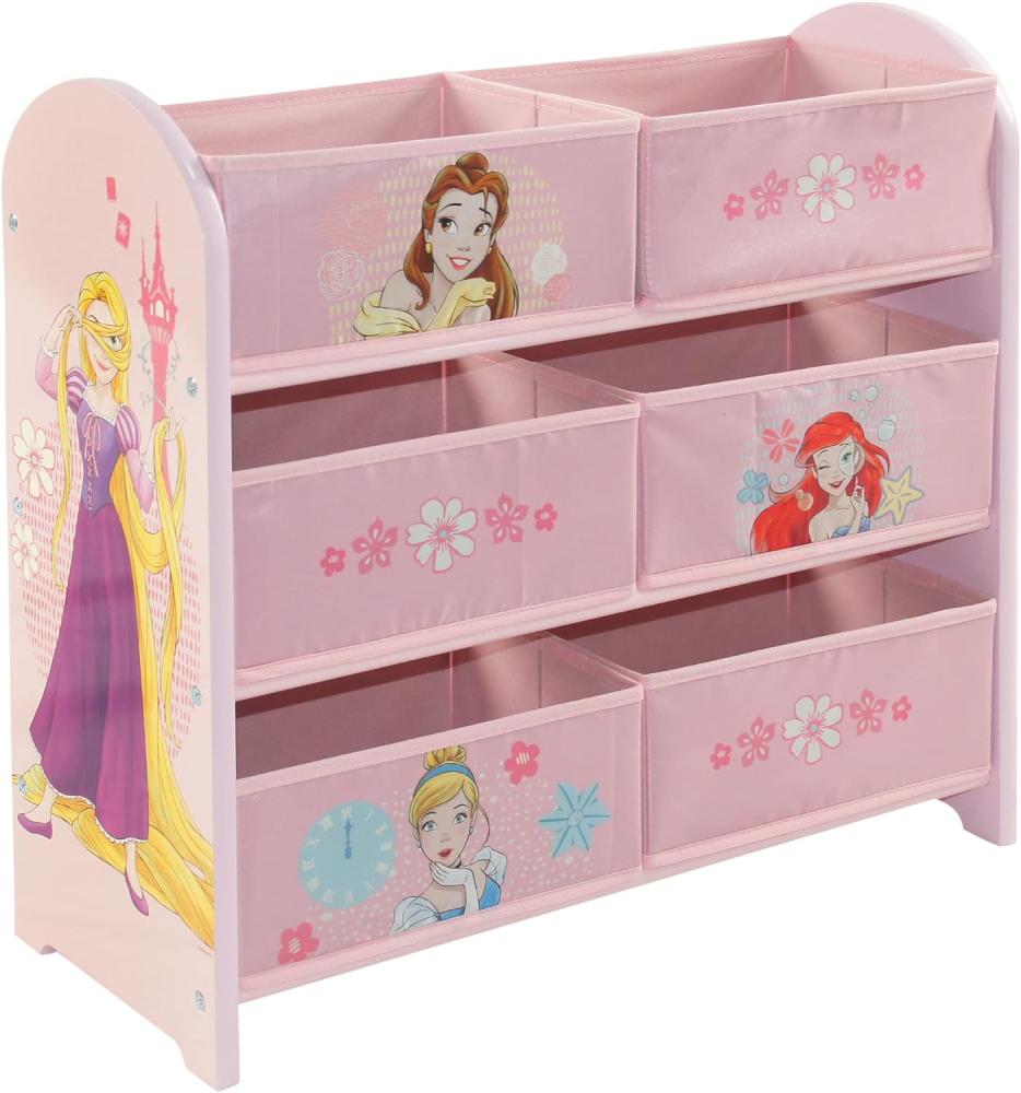 Disney Princess Storage Unit in Pink with 6 Storage Boxes for Kids Bild 1
