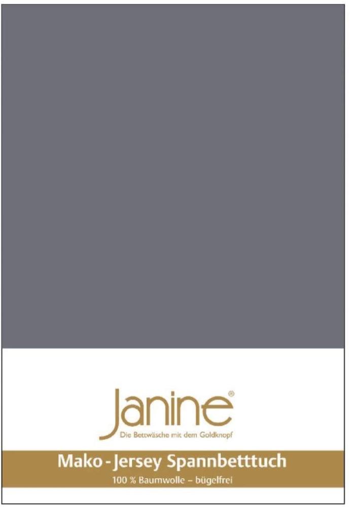 Janine Mako Jersey Spannbetttuch Bettlaken 180 - 200 x 200 cm OVP 5007 48 opalgrau Bild 1