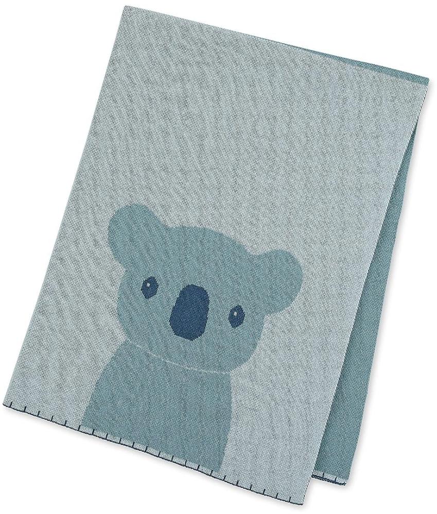 Sterntaler Stay true to nature Strick-Schmusedecke, Motiv Koala Kalla, Alter: Für Babys ab der Geburt, 100 x 75 cm, Hellblau Bild 1