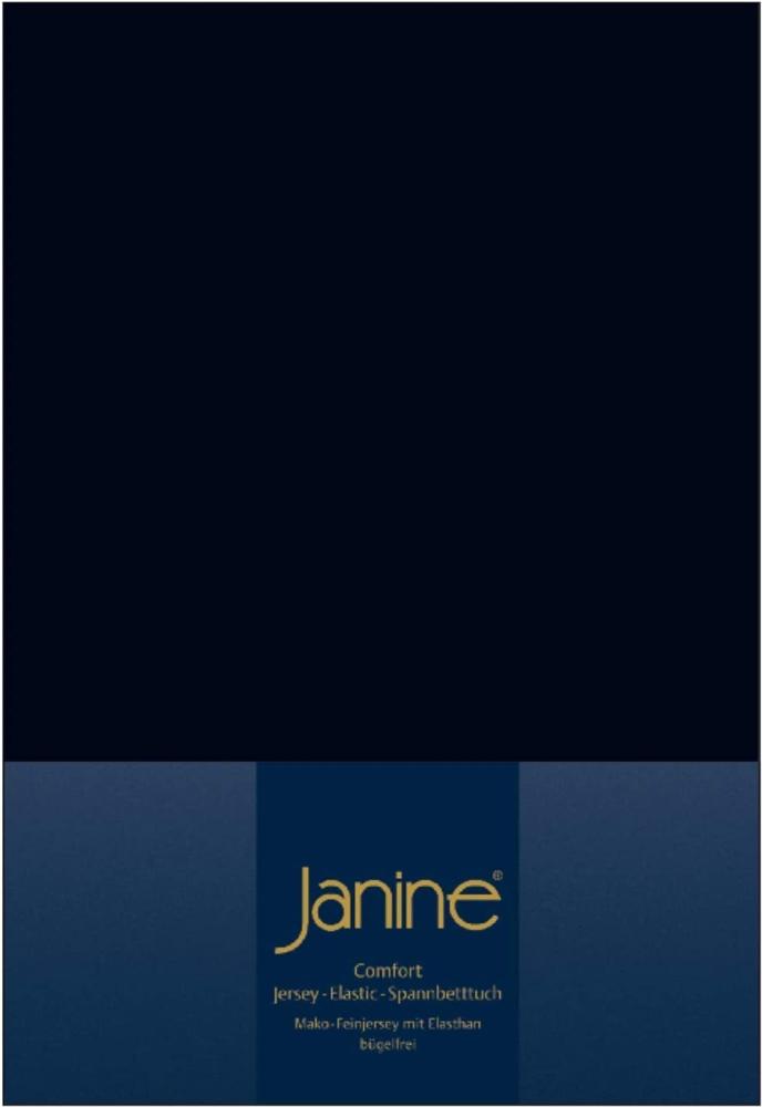 Janine 5002 Elastic-Jersey-Spannbetttuch 98 schwarz 90x190-100x220 Bild 1