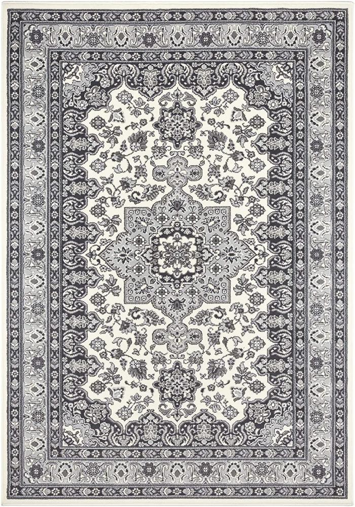 Orientalischer Kurzflor Teppich Parun Täbriz Creme Grau - 120x170x0,9cm Bild 1