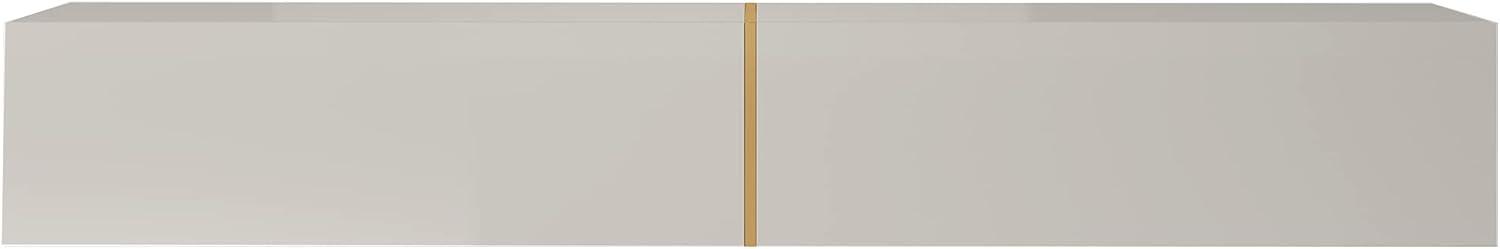 Selsey BISIRA TV-Element, Melamine, Graubeige, Gold, 200 cm Bild 1