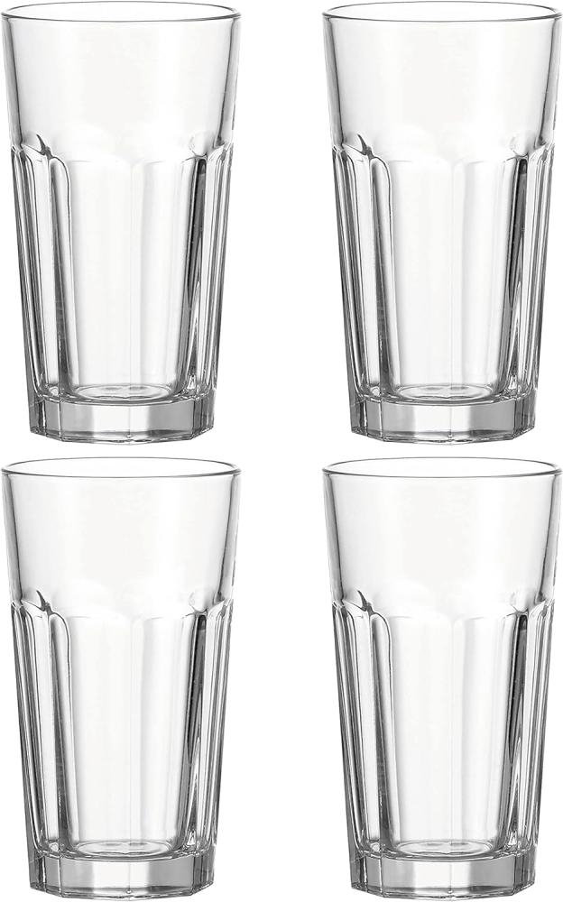 LEONARDO Rock Longdrinkbecher XL, 540 ml, Glas, klar (4er Pack) Bild 1