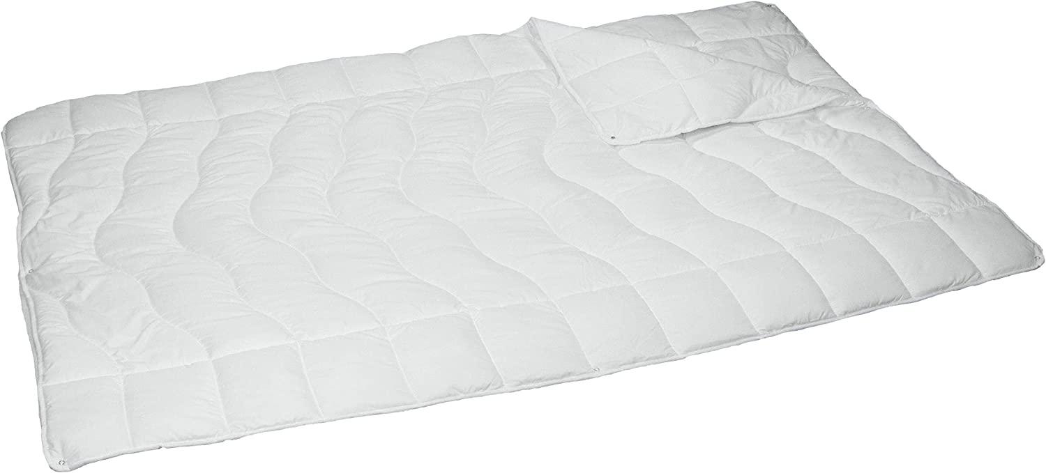 Pflegeleichte 4-Jahreszeiten-Bettdecke aus Mikrofaser, unkompliziert mit Füllung bei 60° waschbar, 200 x 220 cm, Doppelbettdecke Standardmaß Bild 1